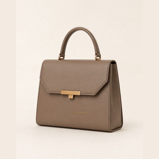 Geometric Top Handle Bag