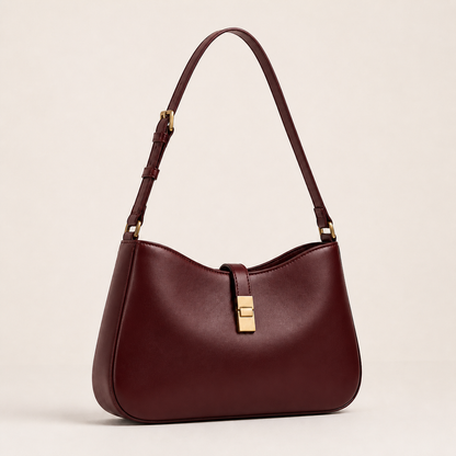 Luna Shoulder Bag in Burgundy
