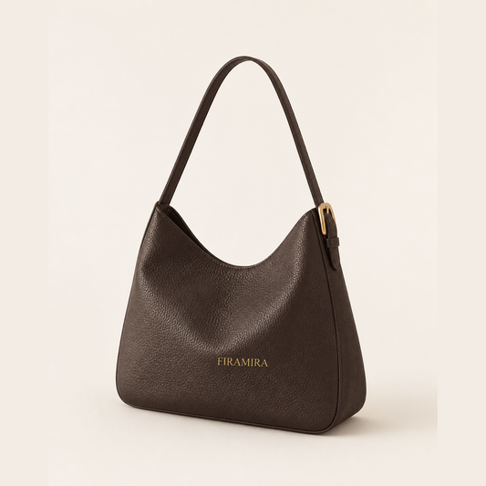Relaxed Shoulder Bag with aligned FIRAMIRA wordmark