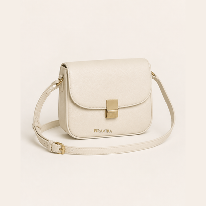 Rounded Crossbody Bag with aligned FIRAMIRA wordmark