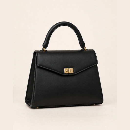 Sofia Top Handle Bag - Black